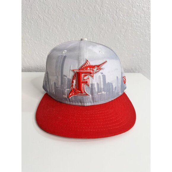 ⚾ Florida Marlins New Era 59FIFTY CITYSCAPE fitted Hat - Size 7 1/8 New